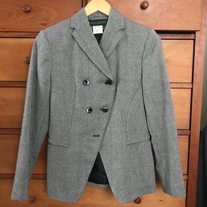 Double-breasted wool tweed blazer